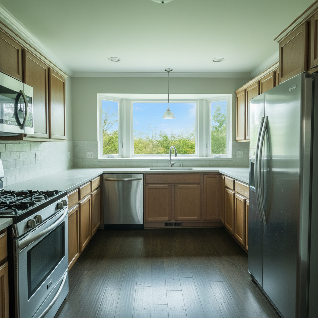 Kitchen Color Correction and Detail Sharpening — enhanced